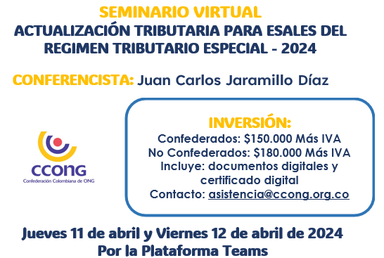 SEMINARIO VIRTUAL ACTUALIZACIN TRIBUTARIA PARA ESALES DEL REGIMEN TRIBUTARIO ESPECIAL - 2024